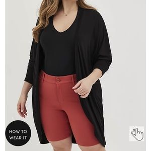 Torrid black Super Soft cocoon cardigan wrap sweater, size 0